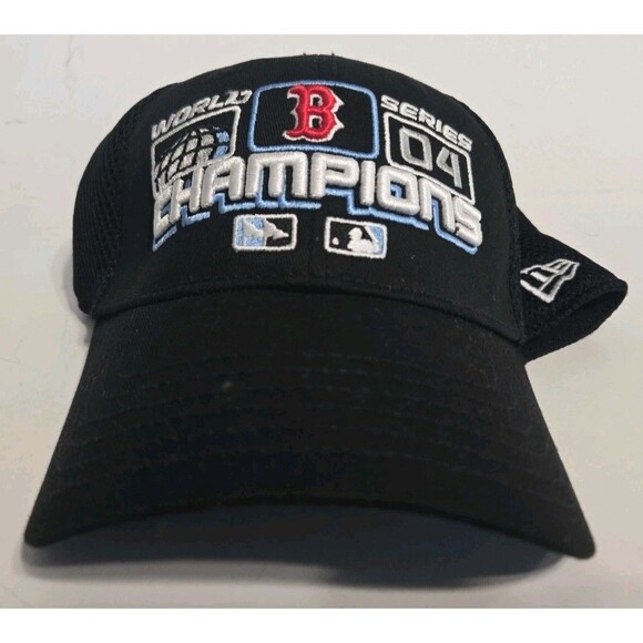 VTG Boston Red Sox 2004 World Series Champions New Era Adjustable Hat Cap Mesh - Picture 1 of 5